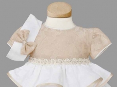 Bentita alba cu funda crem