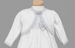 Bolero cu margini rotunjite alb cu gri