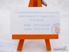 Card de confirmare Blue Baby