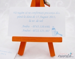 Card de confirmare Blue Bow