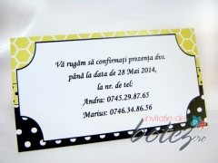 Card de confirmare cu albinute