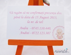 Card de confirmare Pink Baby