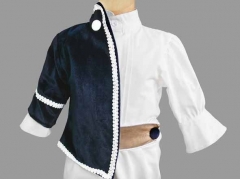 Costumas cu catifea bleumarin