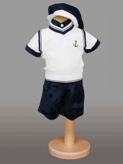 Set costumas marinar cu vesta si basca