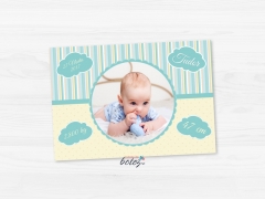 Invitatie de botez Blue Sky