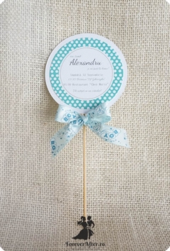 Invitatie de botez Boys Lollipop