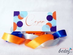 Invitatie de botez cu buline albastre