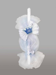 Lumanare pentru botez cu funde albe Little Prince