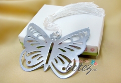 Marturie de botez semn de carte fluturas cu ciucure