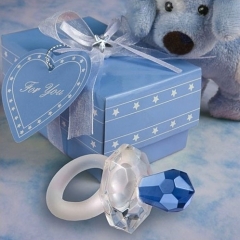 Marturii suzeta albastra din cristal