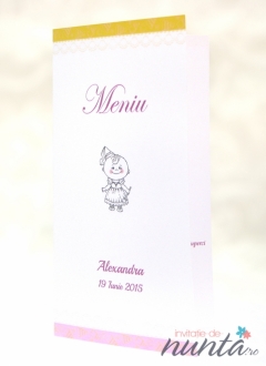 Meniu de botez cu bebelus Happy Girl