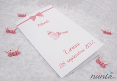 Meniu de botez Pink Bow