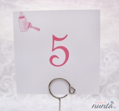 Numar de masa Pink Bow