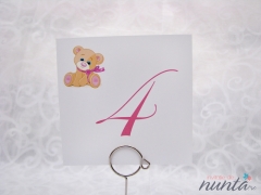 Numar de masa Pink Teddy
