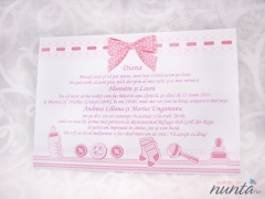 Pachet de botez Pink Bow pentru 10 familii