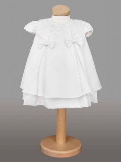 Rochita alba brodata cu doua fundite