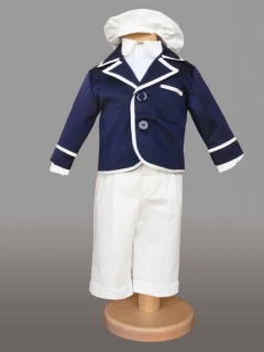 Set cu sacou belumarin si basca alba